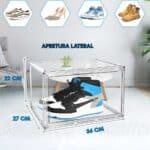 Caja Zapatillas Acrilica Tapa Magnetica Zapatos Organizadora