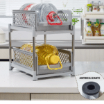 Organizador cocina plástico extraible: 2 niveles angosto