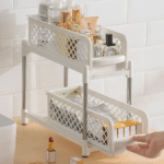 Organizador cocina plástico extraible: 2 niveles angosto