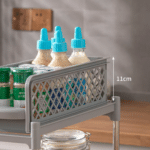 Organizador cocina plástico extraible: 2 niveles angosto