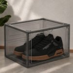 Organizador Caja De Zapatos Plástica Apilable Tapa Magnetica