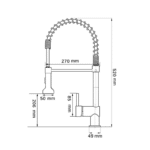 Canilla Griferia Cocina Gourmet Extensible Doble