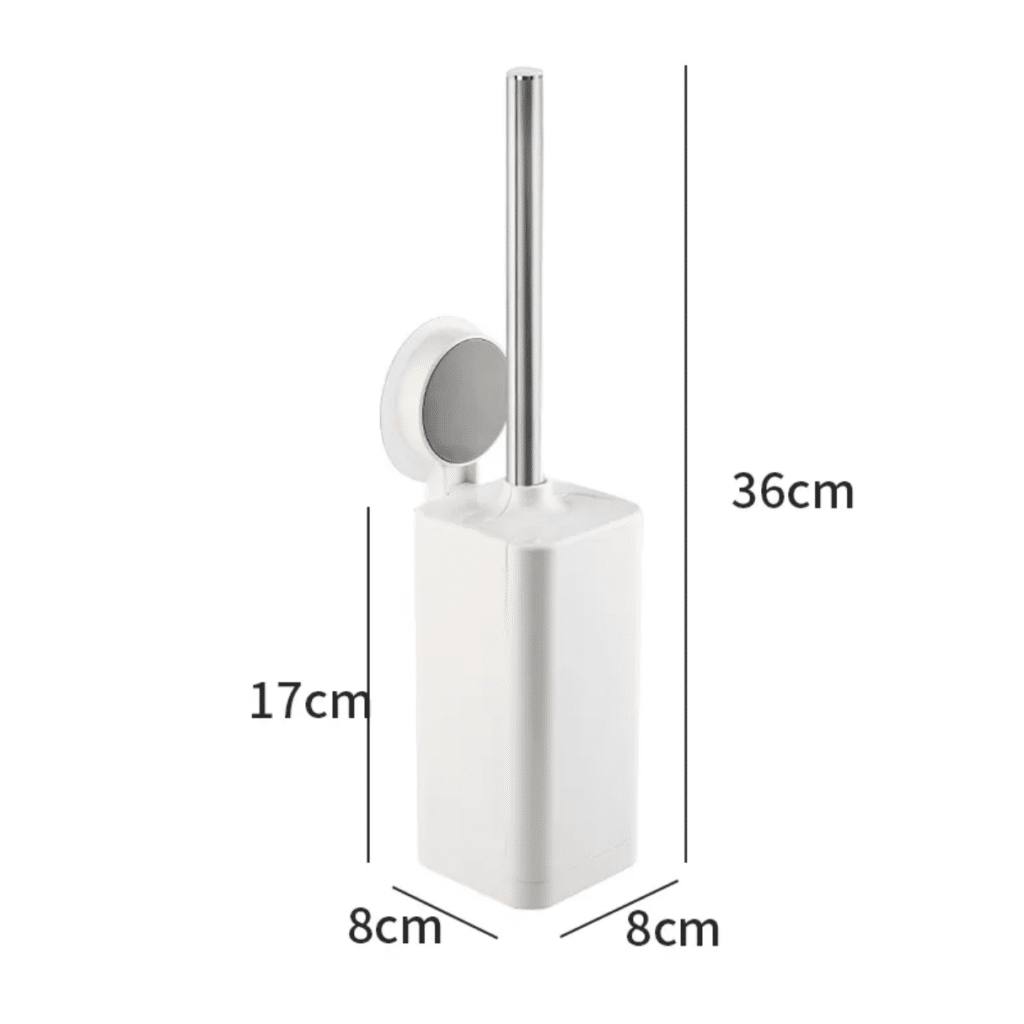 Cepillo para inodoro con porta cepillo adhesivo