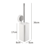 Cepillo para inodoro con porta cepillo adhesivo