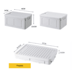 Organizador Contenedor Plegable plástico: 49x34x23.5cm