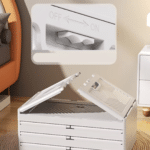Mueble Organizador Contenedor Plegable plástico con puertas: 5 niveles