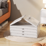 Mueble Organizador Contenedor Plegable plástico con puertas: 5 niveles