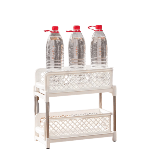 Organizador cocina plástico extraible: 2 niveles angosto