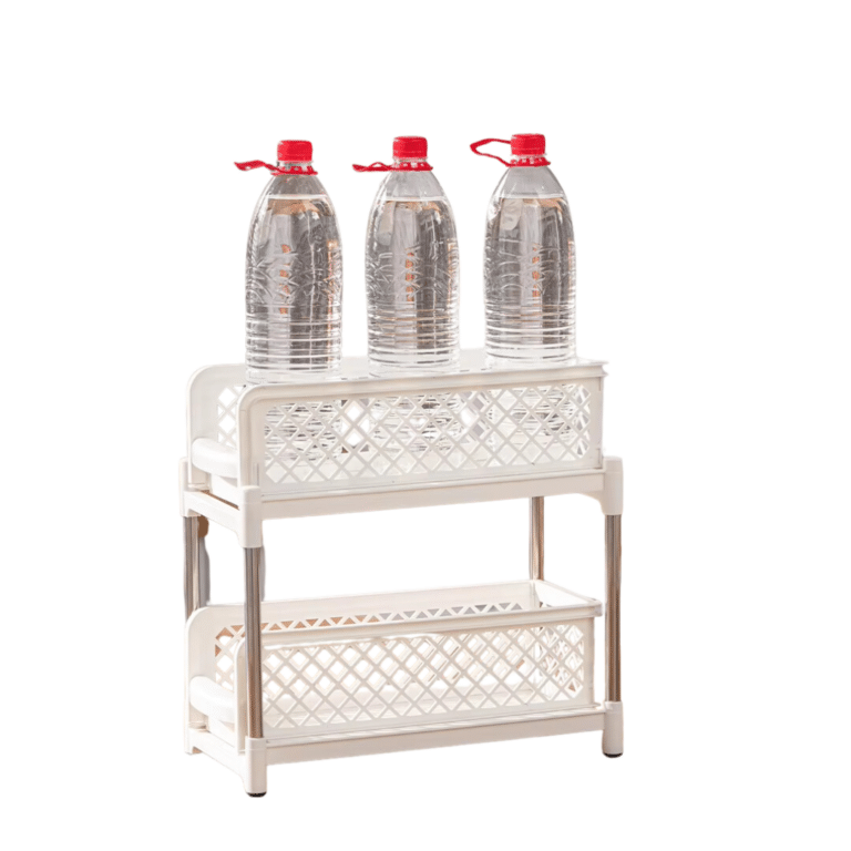 Organizador cocina plástico extraible: 2 niveles angosto