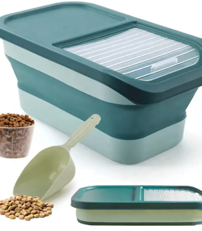 Tacho Contenedor Hermetico Alimento Plegable Mediano