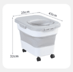 Tacho Contenedor Hermetico Alimento Plegable Ruedas Grande