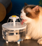 Fuente De Agua Recirculante Flor Usb Para Perros Y Gatos