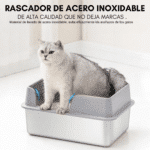 Litera Caja De Arena Cajita Gatos Acero Inox