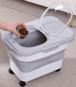 Tacho Contenedor Hermetico Alimento Plegable Ruedas Grande