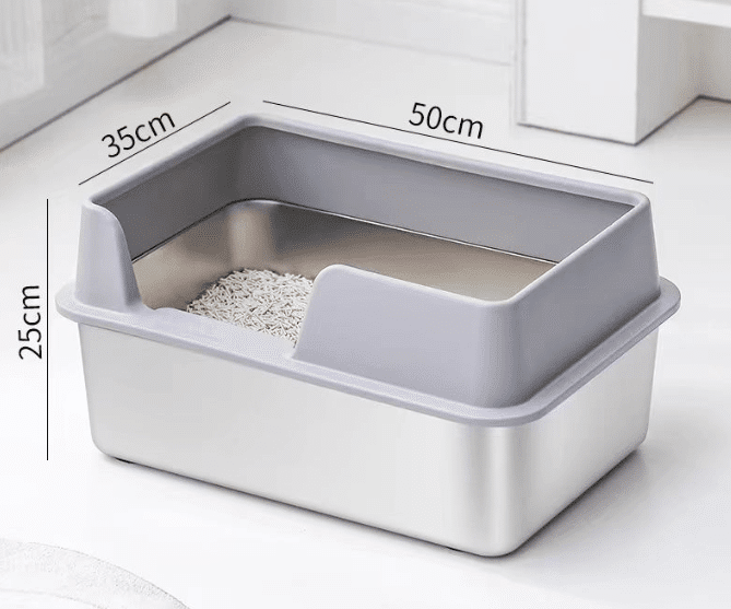 Litera Caja De Arena Cajita Gatos Acero Inox