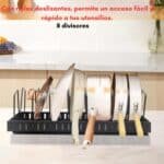 Organizador Alacena Cocina Sartén Ollas Mesada Tablas 6 divisiones - Image 10
