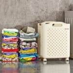 Cesto Canasto Ropa Sucia Plástico Plegable Con Ruedas - Image 4