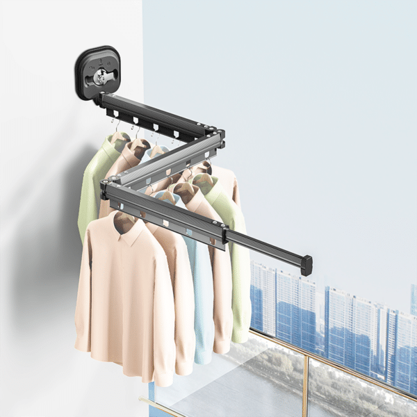 Tendedero Extensible Pared Ventosa Tender Ropa Plegable Perchero
