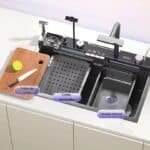 Bacha Inteligente y Set Grifería Acero Plus Canilla 180°