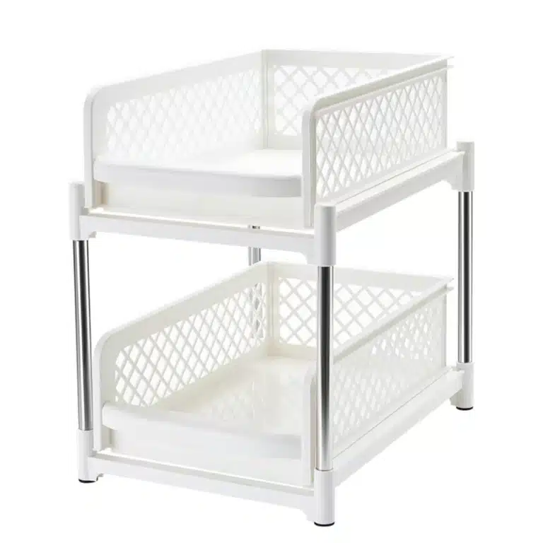 Craftysolution - Organizador cocina plástico extraible: 2 niveles angosto
