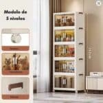 Mueble Organizador Contenedor Plegable Plástico 5 Niveles 55cm