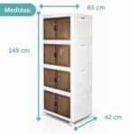 Mueble Contenedor Organizador Plegable plástico con puertas 65cm - Image 8