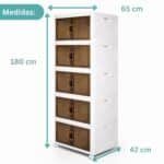 Mueble Contenedor Organizador Plegable plástico con puertas 65cm - Image 7