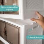 Mueble Contenedor Organizador Plegable plástico con puertas 65cm - Image 5