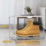 Organizador Caja Botas Carteras Zapatos Acrílico Apilable Tapa Magnetica