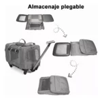 Bolso Transportador Mascotas Con Ruedas Plegable Aerolinea