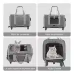 Bolso Transportador Mascotas Con Ruedas Plegable Aerolinea