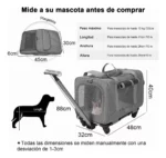 Bolso Transportador Mascotas Con Ruedas Plegable Aerolinea