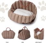 Bolso Transportador Para Mascota Apto Autos Con Correa 6