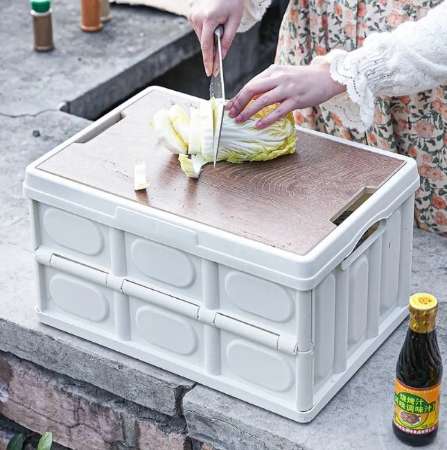 Caja Organizadora Plegable Plastica Camping