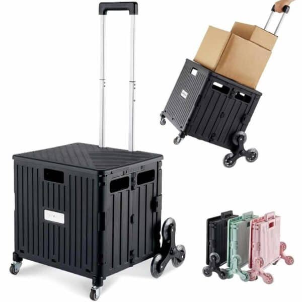Carrito De Compra Plegable Multiuso Triple Rueda Grande