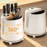 Escurridor Organizador De Cubiertos Y Tablas Giratorio 360 - Image 2