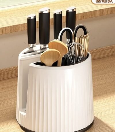 Escurridor Organizador De Cubiertos Y Tablas Giratorio 360