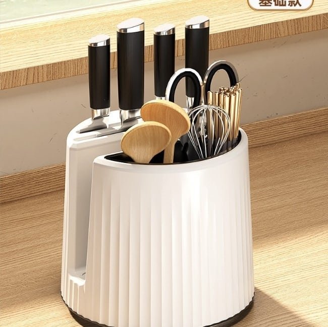 Escurridor Organizador De Cubiertos Y Tablas Giratorio 360