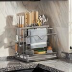 Escurridor De Cubiertos Y Tablas Metalico Con Bandeja - Image 3