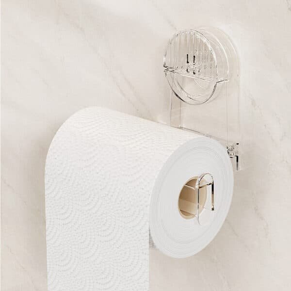 Porta Rollo Soporte Papel Higiénico Con Adhesivo Sin Perfor