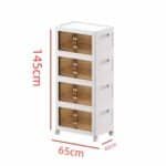 Mueble Organizador Contenedor Plegable plástico con puertas: 4 niveles ancho 65cm - Image 3
