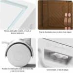 Mueble Organizador Contenedor Plegable plástico con puertas: 4 niveles ancho 65cm - Image 8