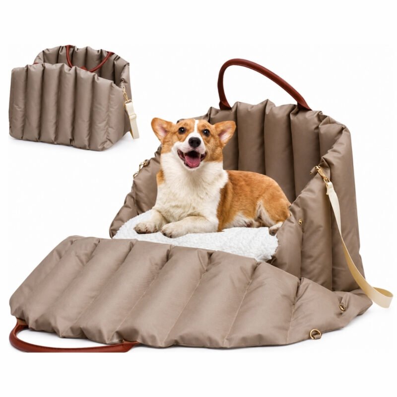 Bolso Transportador Para Mascota Apto Autos Con Correa