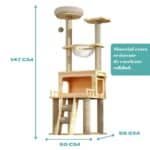 Rascador Gimnasio Torre Casita Para Gatos 147x50x50 (B35) - Image 10