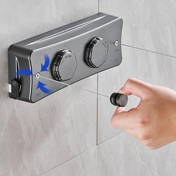 Tender Tendedero Retractil Extensibe Acero Inox Ropa Reforzado Doble
