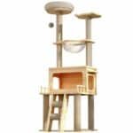 Rascador Gimnasio Torre Casita Para Gatos 147x50x50