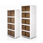Mueble Contenedor Organizador Plegable plástico con puertas 65cm