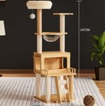 Rascador Gimnasio Torre Casita Para Gatos 147x50x50