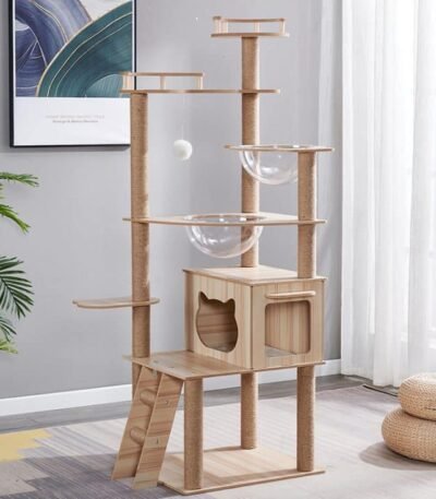 Rascador Gimnasio Torre Casita Para Gatos 170x50x60