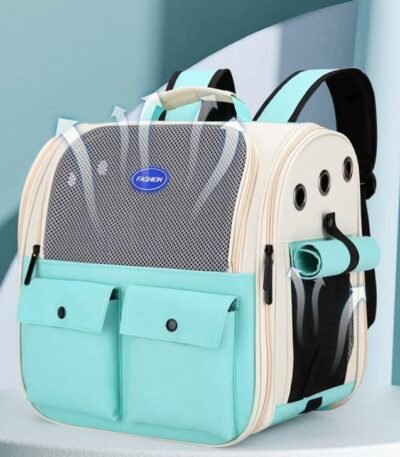 Mochila Transportadora Mascotas Gato Perro Con Bolsillos